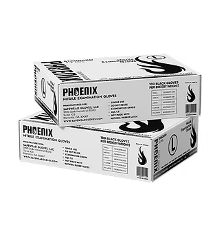 PHOENIX Standard Nitrile Examination Gloves (Black)
